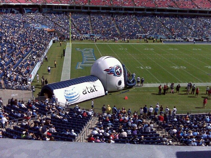 VIEW FROM MY SEATS AT LP FIELD !!