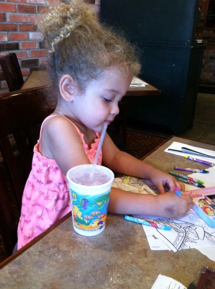 Thanks to Auntie Suzi for the goody bag. It sure helped while we waited for food.