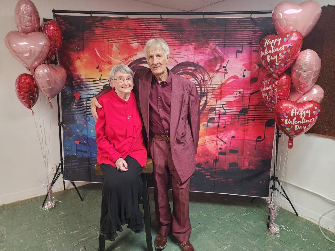 A wonderful time with my friends at our church family,Valentines party. We sweethearts got our picture together. Thanks to Elizabeth Jones.