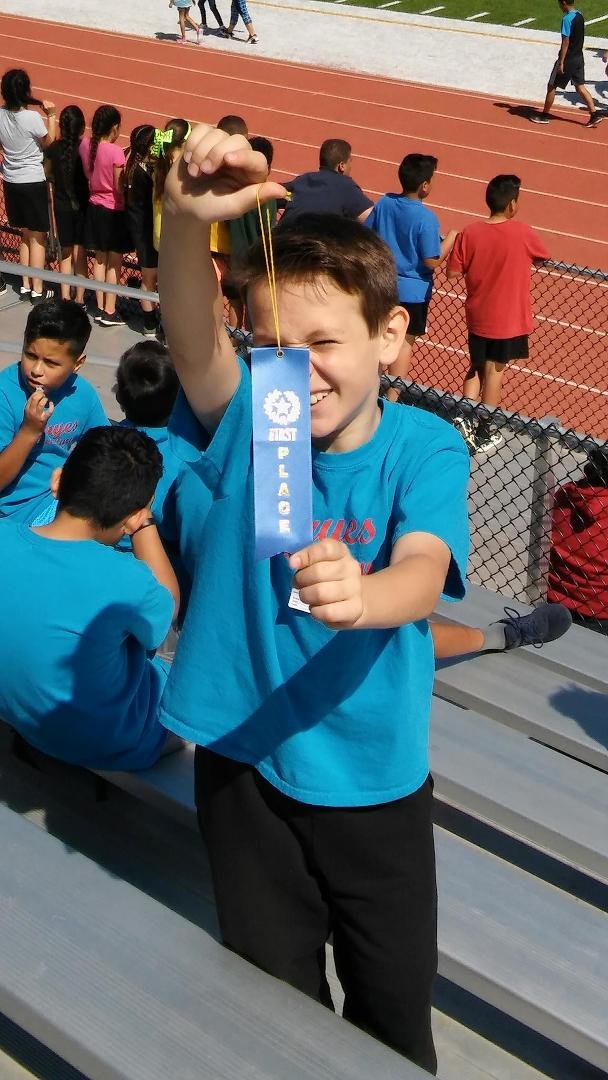 Blake won 1st place in the LONG JUMP comp. for the 4th grade boys at HAYES ELEM. I am a PROUD MOMMA