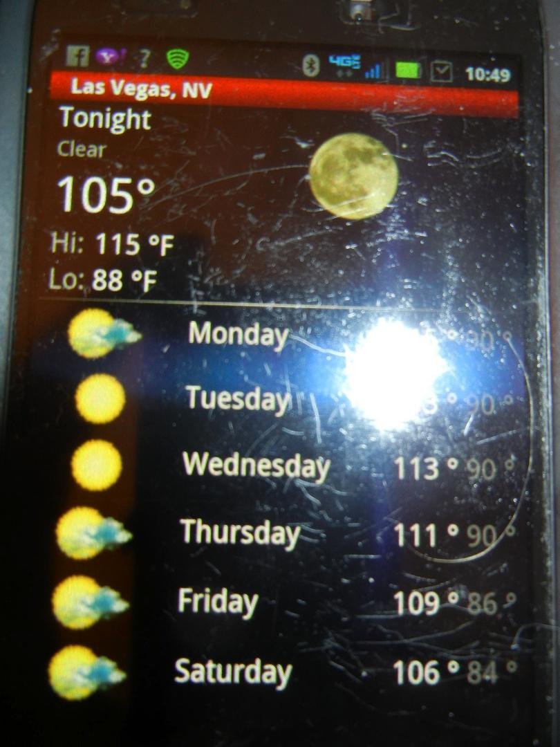 Its Midnight and its still 105 outside! hoy vey!!!