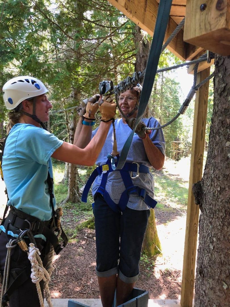 Getting ready to zip.