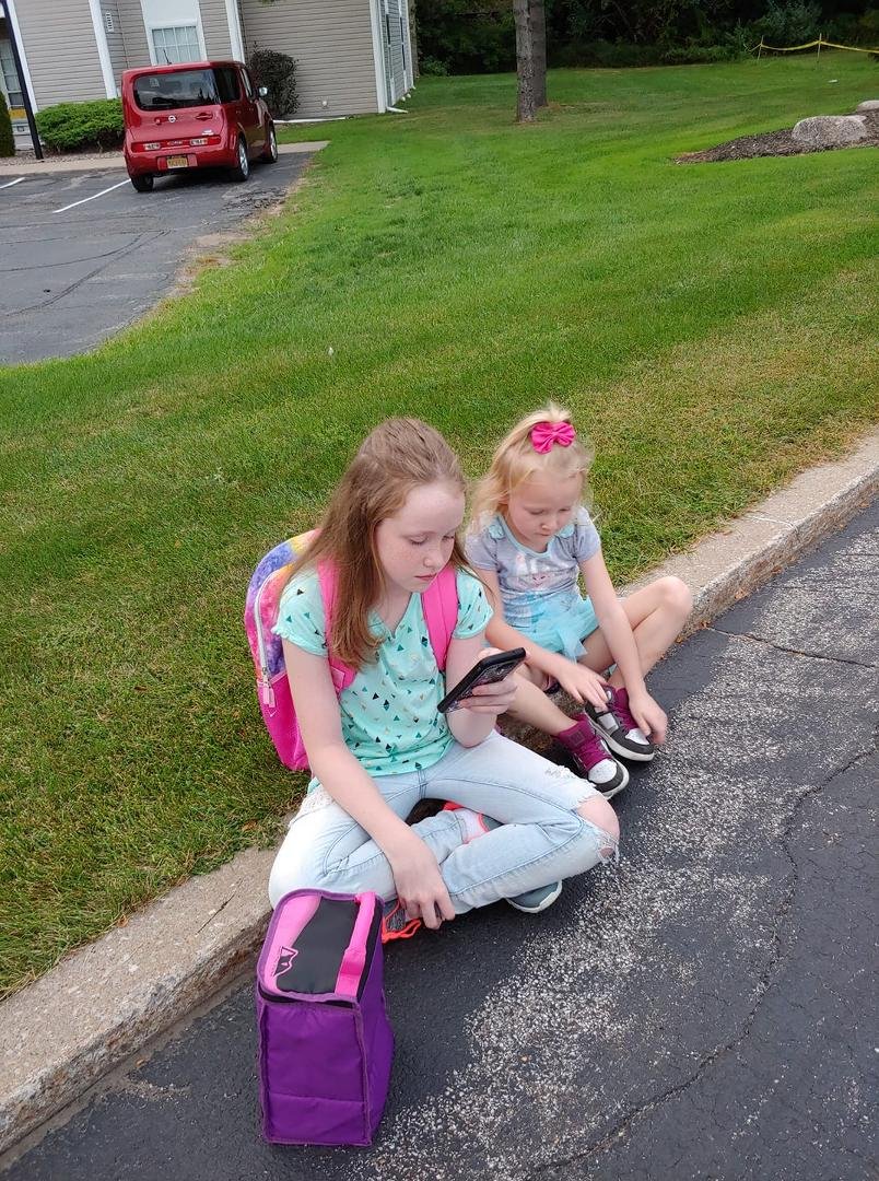 Kylie and Myah first day back to school
