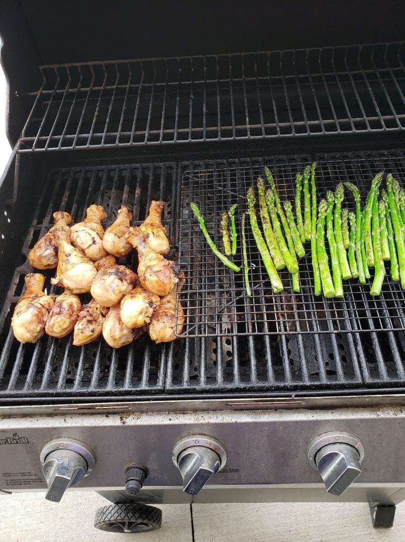 Great supper tonight. Along with potatoes on the grill. MMMMMMM