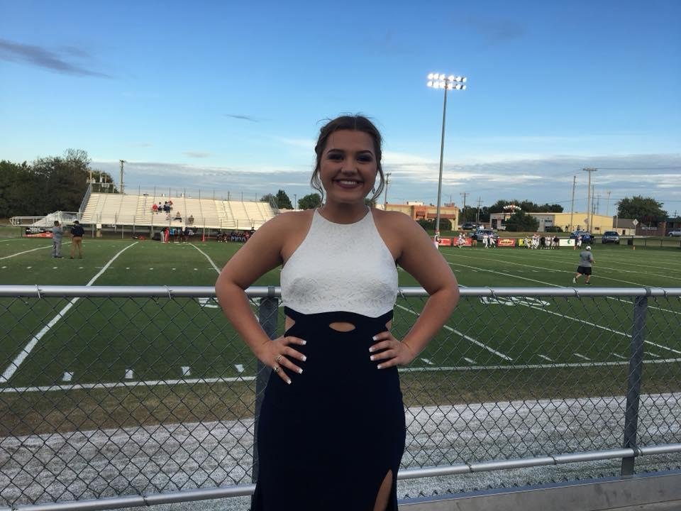 Our junior attendant at Tuttle homecoming.
