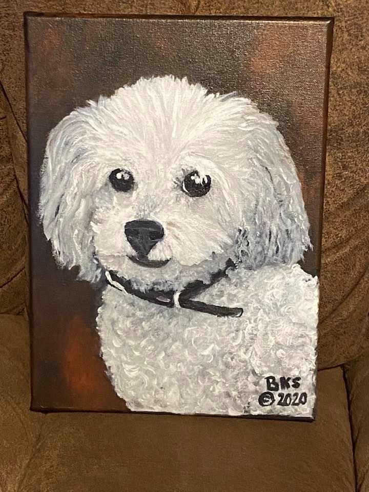 My buddy Rocky. An original from Brenda Stallings. Thank you Brenda. I love it.