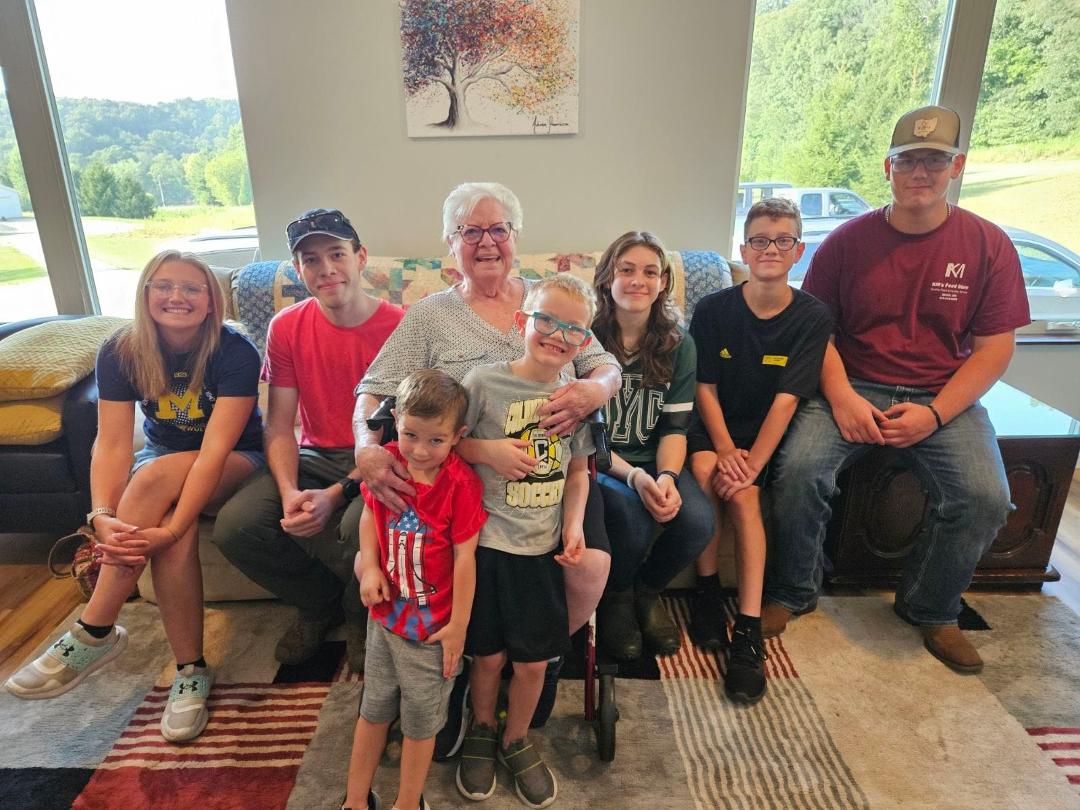 Mom with some of her great grandkids