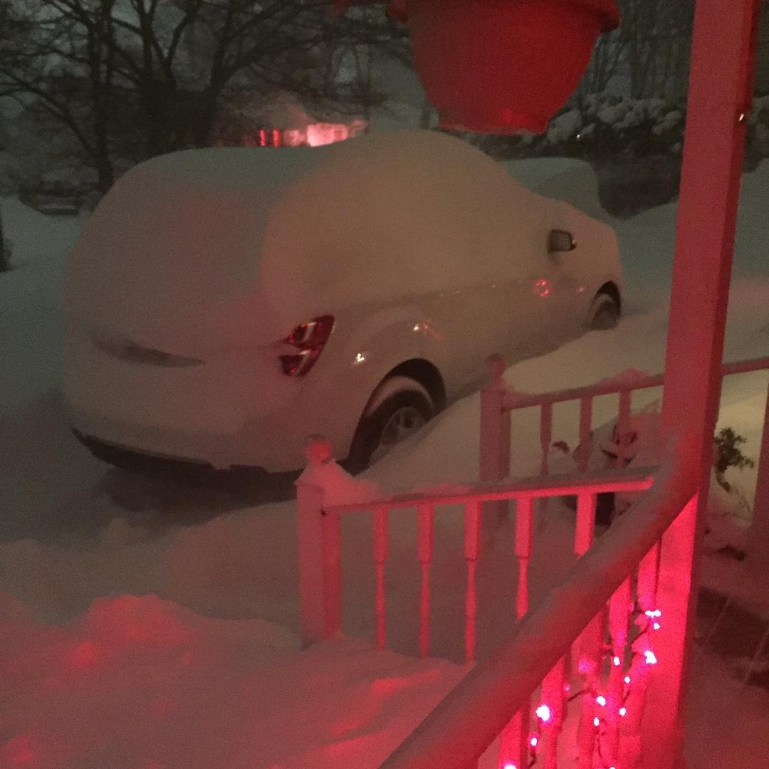 Carol's new car getting a Snow job