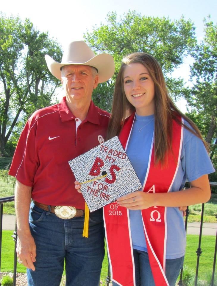 Ashley put a lot of work into her mortarboard and a lot into her classes! Congratulations!