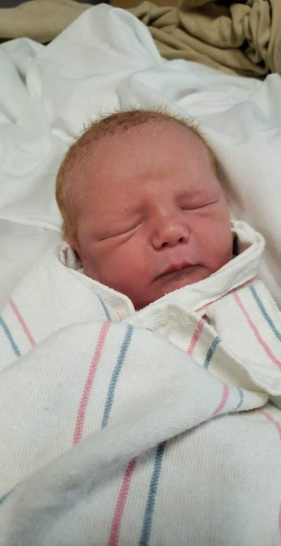 Theodore was born at 8:34pm 3/30/19. He is 6lbs, 7 oz and 19 3/4 inches. We are at Banner Estrella and due to discharge tomorrow morning. <4
