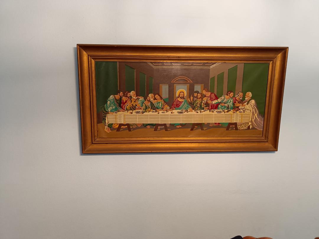 On our dining room wall Linda's great-grandfather painted it