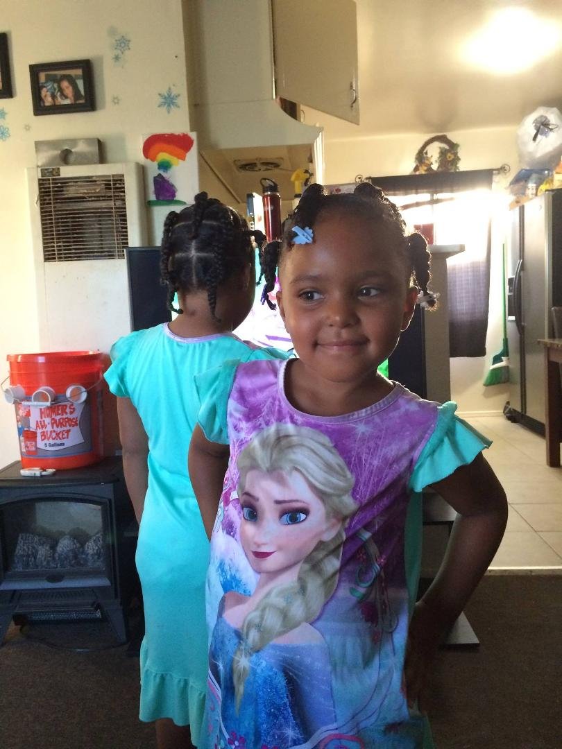Pictures of granddaughters, Serenity and Aaliyah
