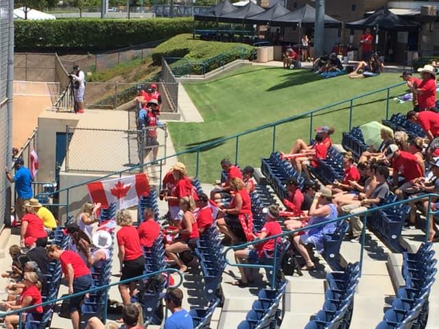 Canadian fans just celebrated a homer from Rebecca Jones!!