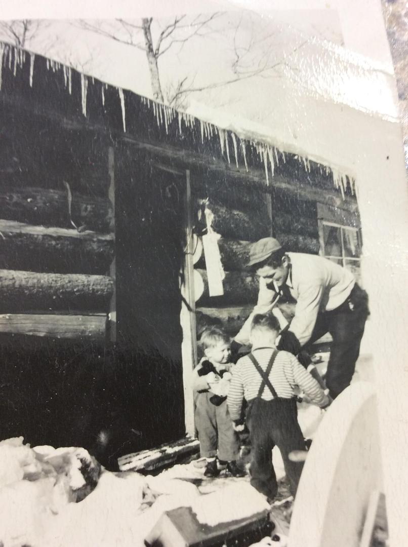 Keith on left uncle herbbie and randy mc Kenny with back too camera