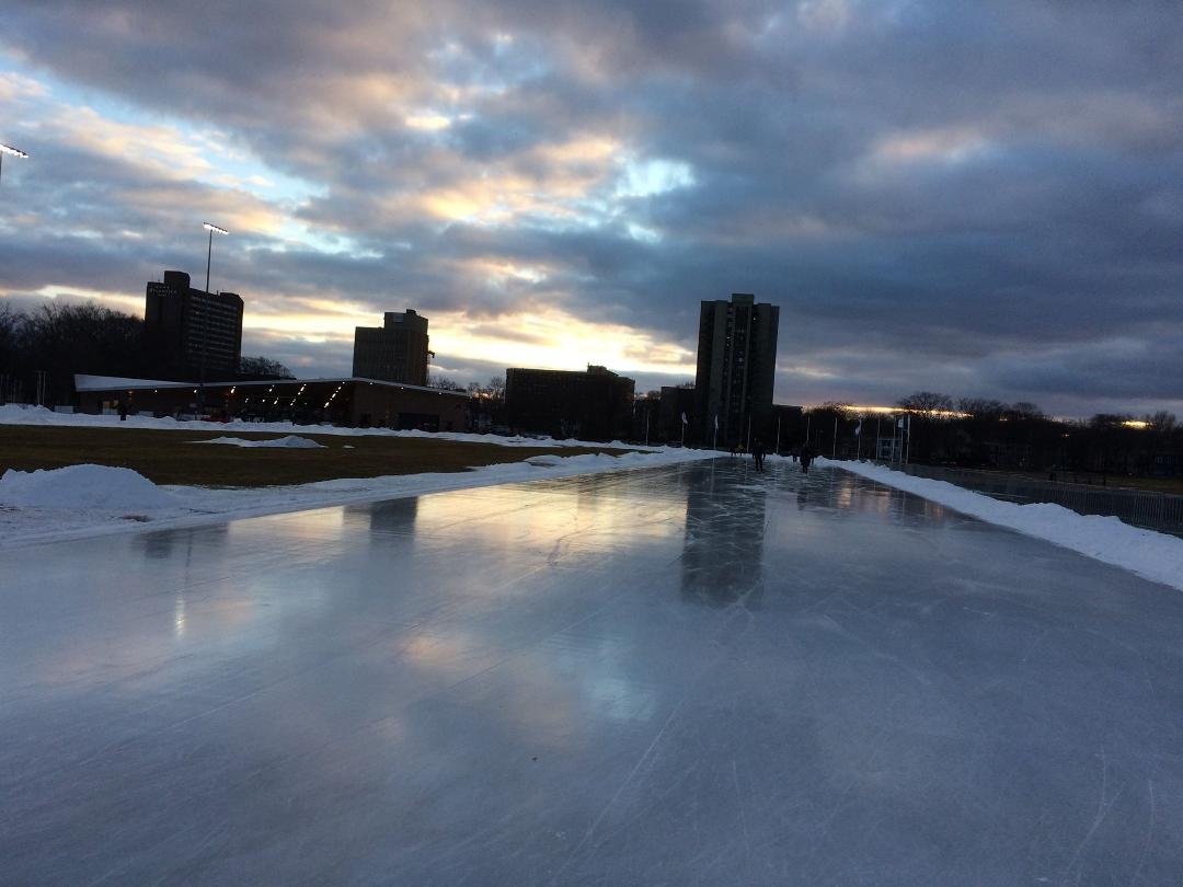 Nice skate on the Halifax Oval tonight. 1 degree C, not much wind, not many skaters. The Oval closes for the season on Sunday.