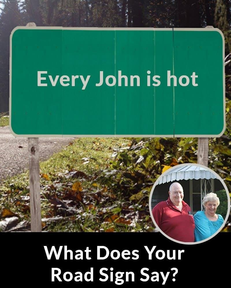 can't argue with A road sign?