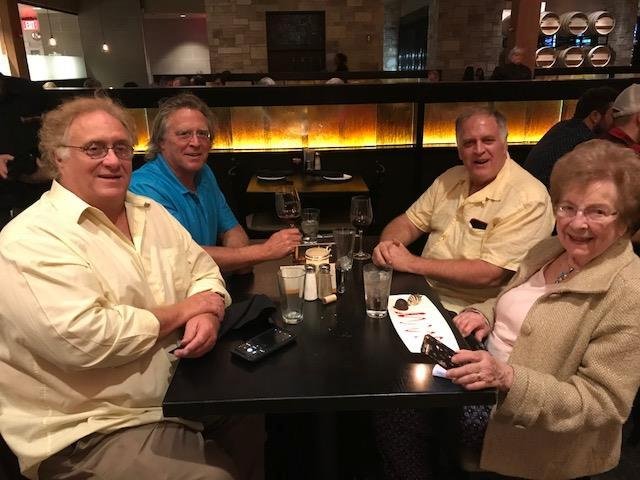 WOW, thank you all my friends and family for the wonderful Bday wishes. Where are the gifts? I had a great day. Also happy birthday to Mom who turned 92 two weeks ago. The 3 bros were home to celebrate with her. Cheers ever
