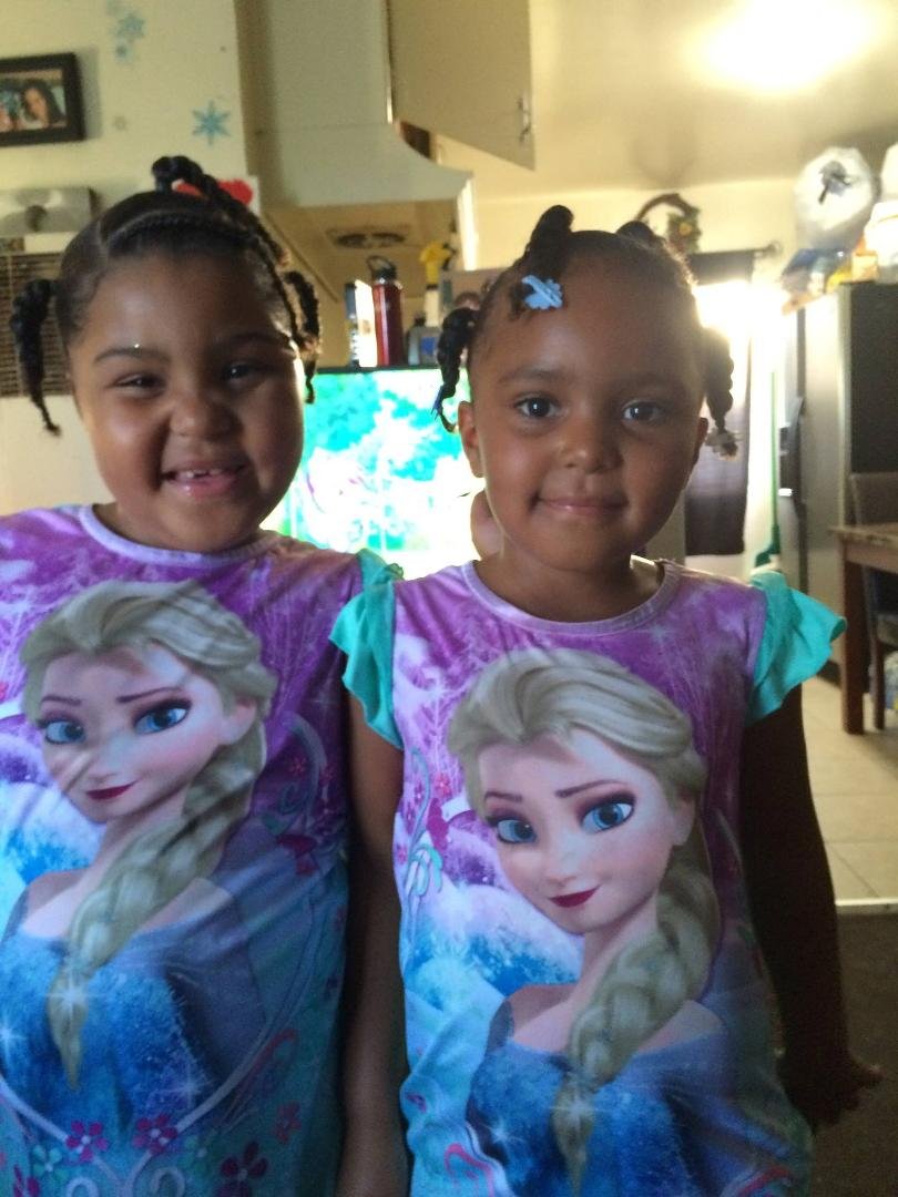 Pictures of granddaughters, Serenity and Aaliyah
