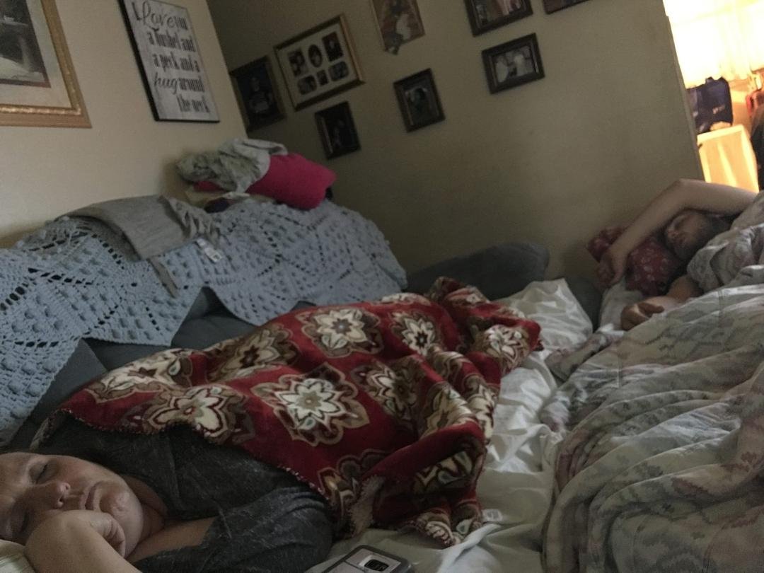 Frank and Cherie sleeping