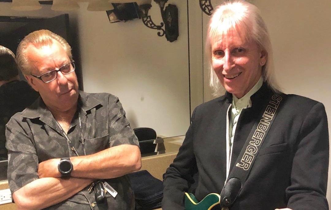 Dave was showing me some guitar licks.