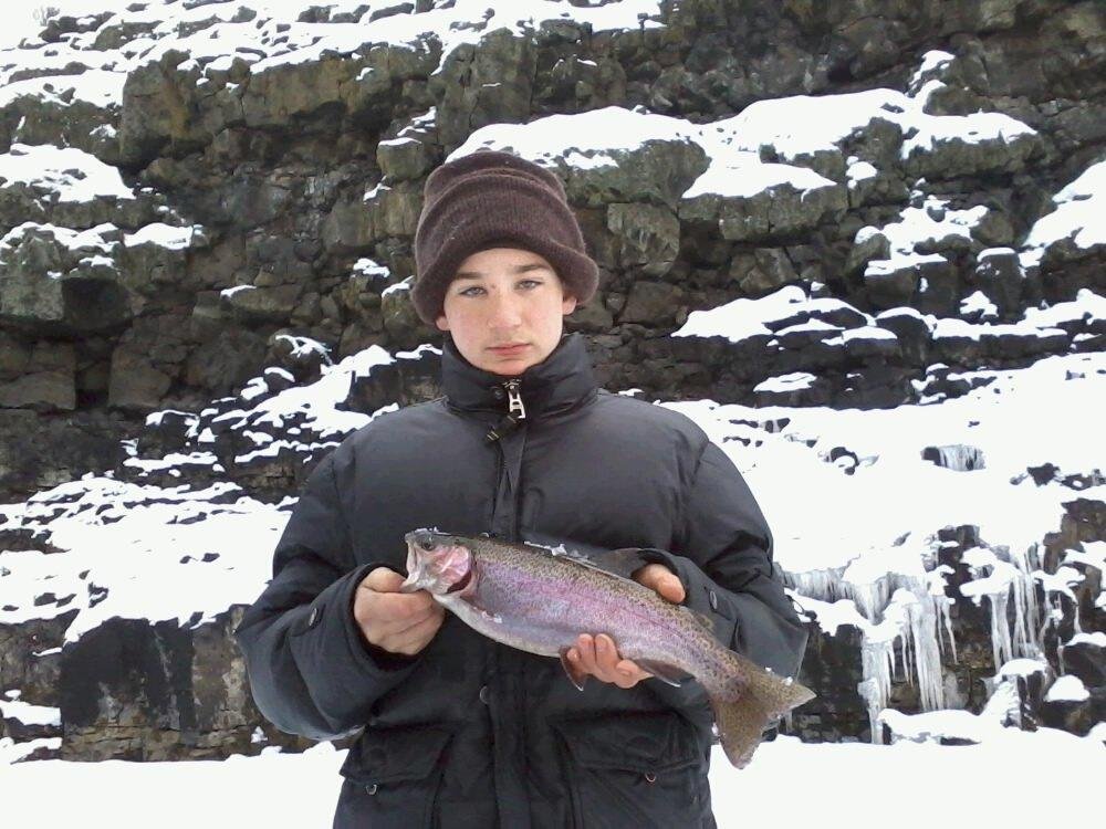 15 inch trout through the ice