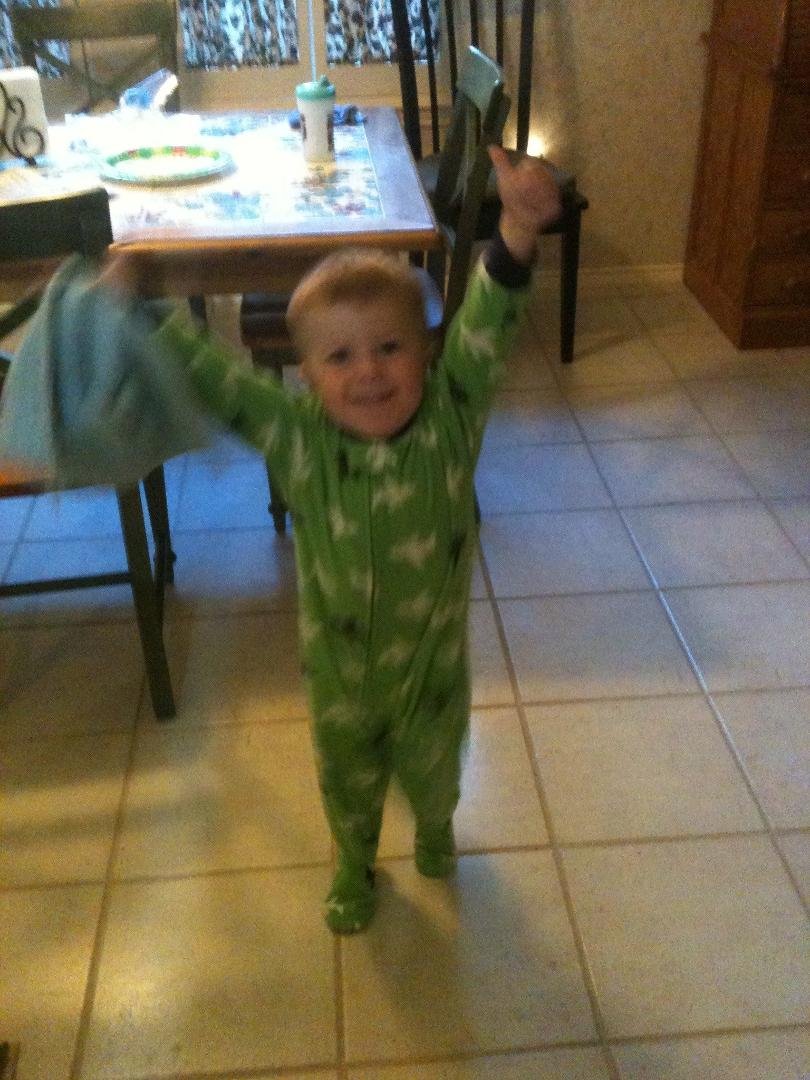 Overjoyed to be at Grandma and Pawpaws house in Texas.Its going to be a good day!