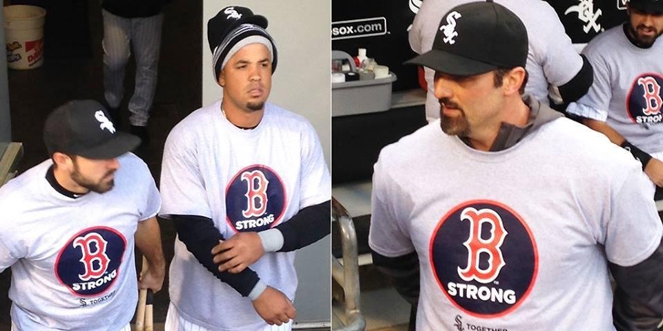 The White Sox show their support with the Red Sox in town.