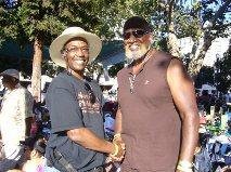 Dr. Harry Edwards and me at the 2012 San Jose Jazz festival. I still call him " The rebel with a cause. The New York Times Magazine wrote that Dr.Edwards "has seen himself as one who provokes and incites others to action, a