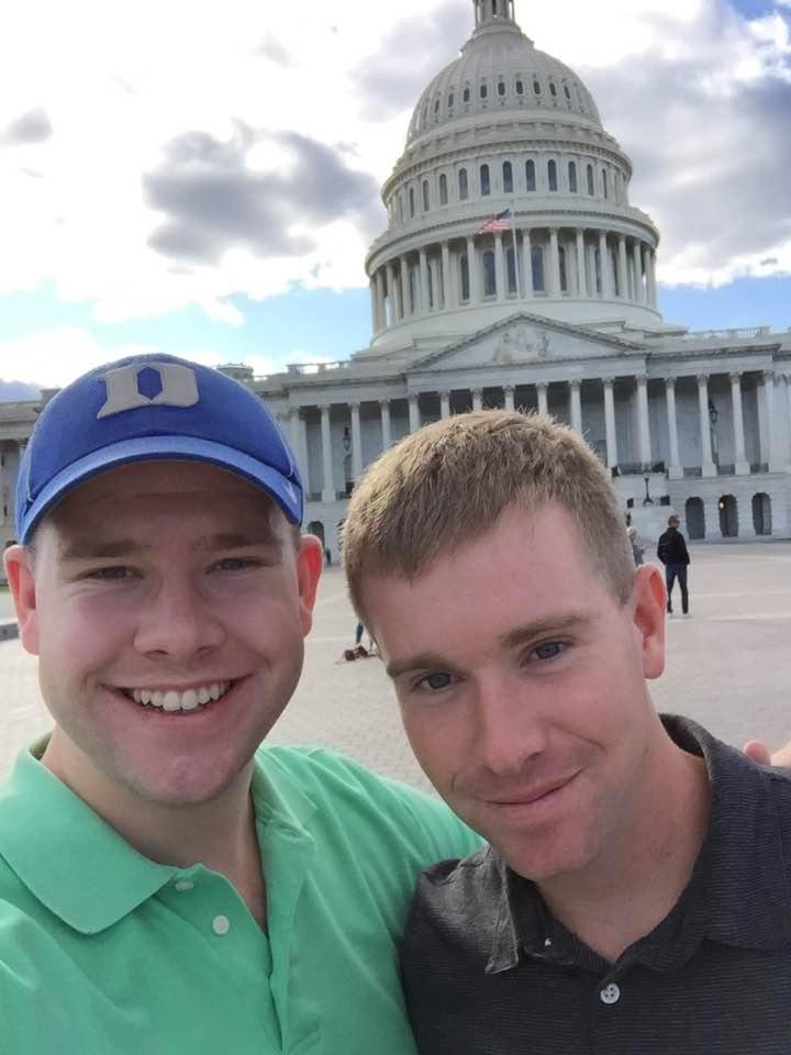 Aarron in D C visiting Adam on leave from Fort Benning Ga