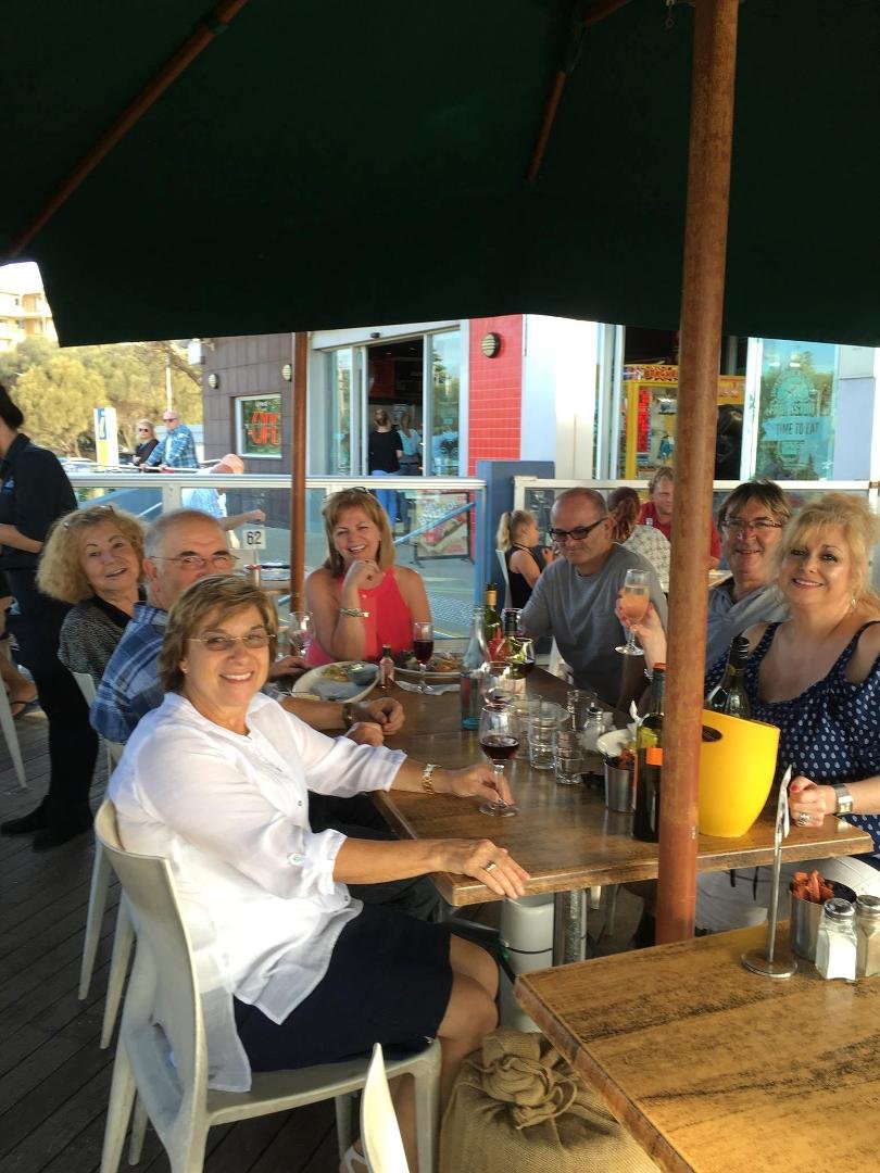 Lovely day with friends by the sea