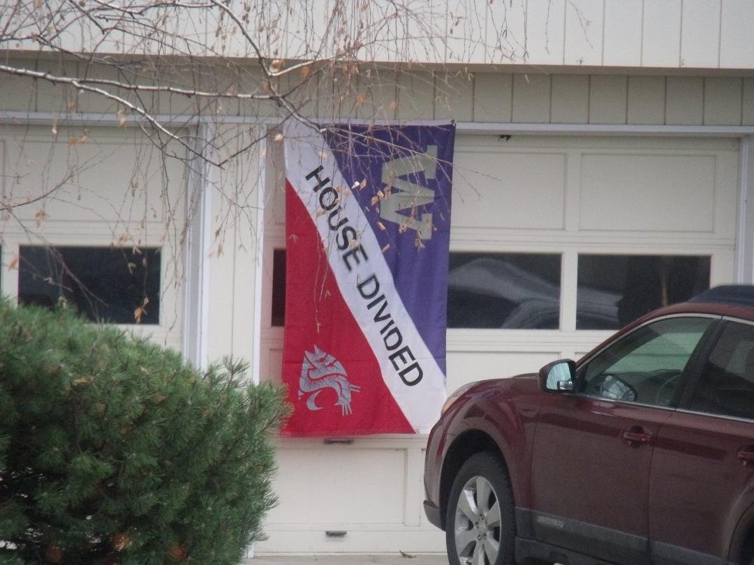 In our neighborhood today. GO COUGS!!!