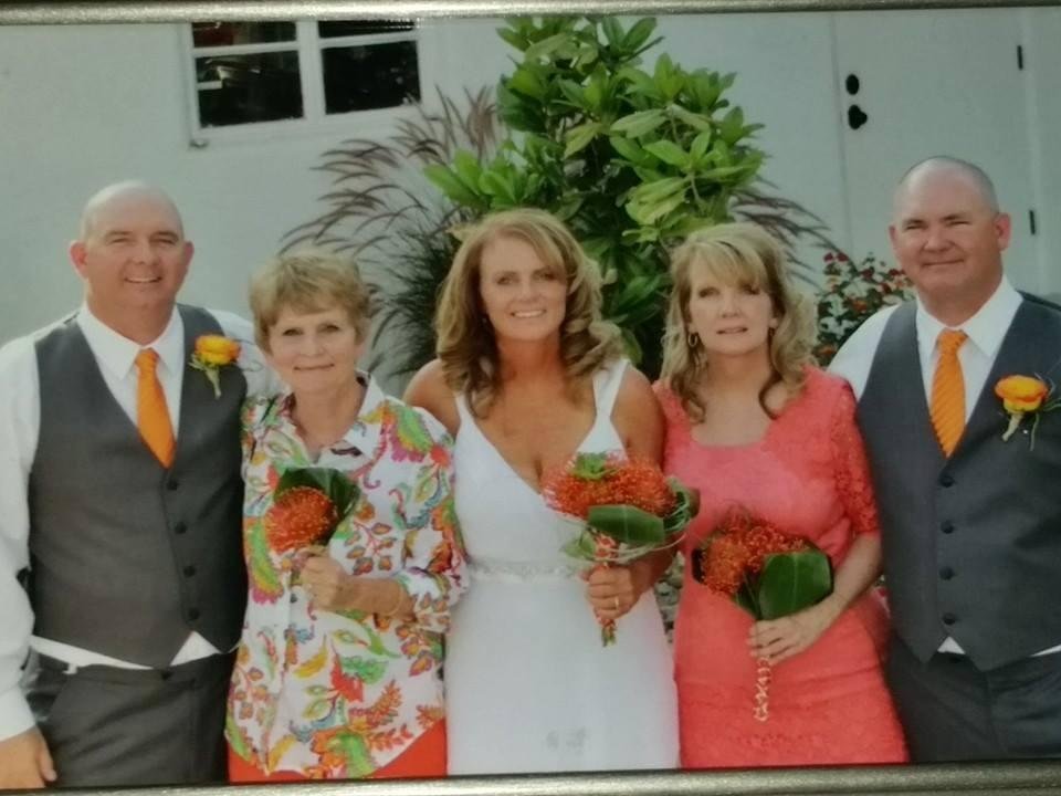 All of my kids here for granddaughter's college graduation & Mother's Day. Family picture.