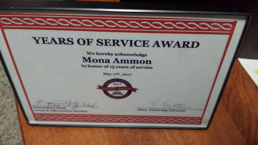 15 years at the University of Arizona Libraries