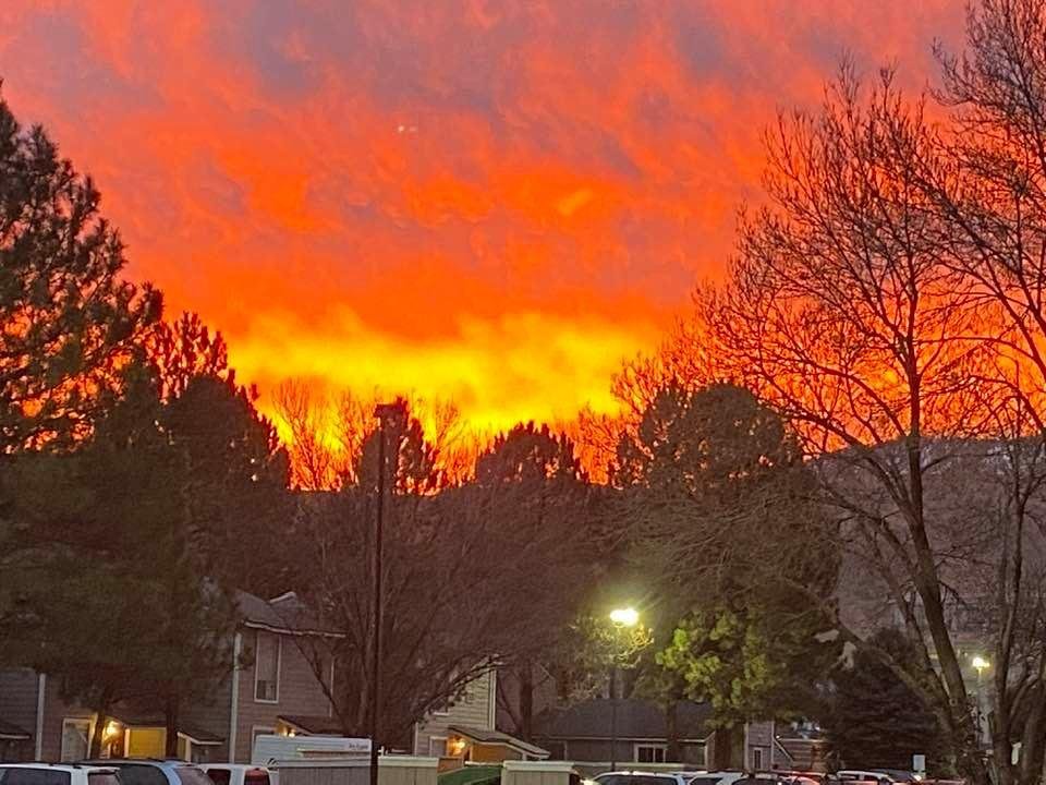 Beautiful sunset today looking west from Carson City.