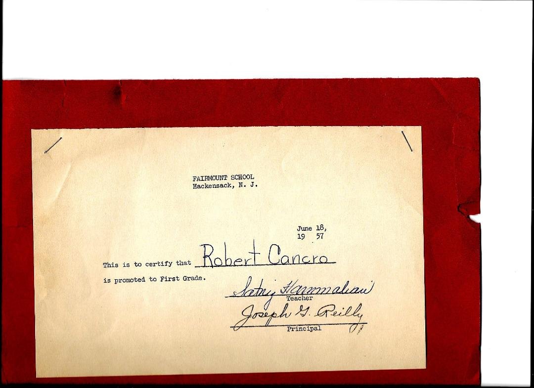 As I approach my 50th reunion from high school, I am SOOOOO glad that I have this document to verify that the rest was all legit.  And, yes, I am purging!