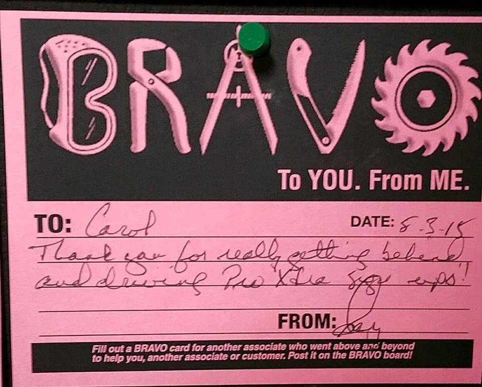 Got a "Bravo" from my direct boss today! !