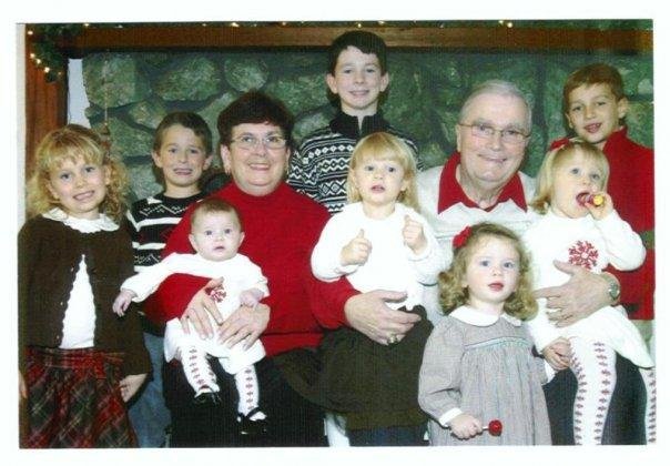 These are the first eight grandchildren. Now there's ten.