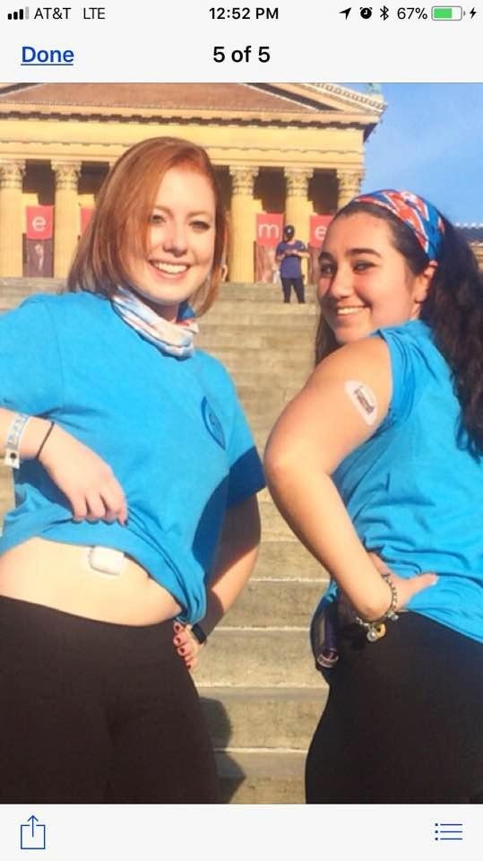 TCNJ chapter of The CDN Rocking their CGM’s at the Philly JDRF Walk.