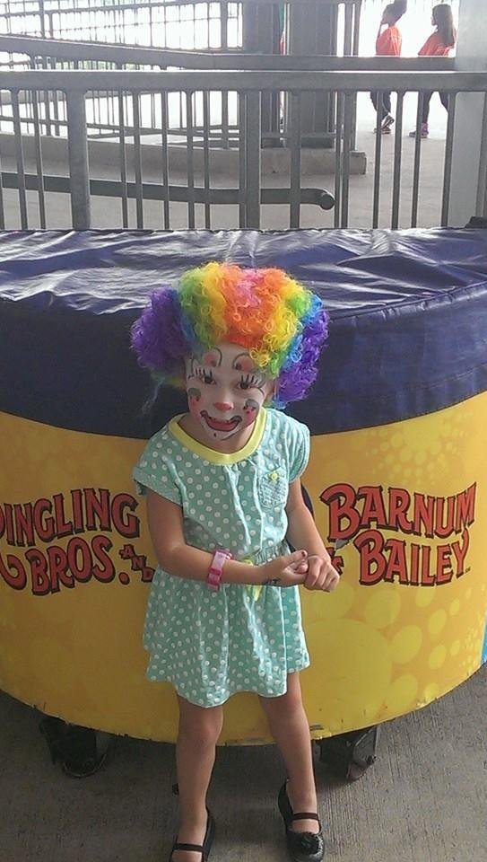 First she wanted to be a rock star, but today she ran off and joined the circus! Next week she will probably say she is engaged to the tiger tamer