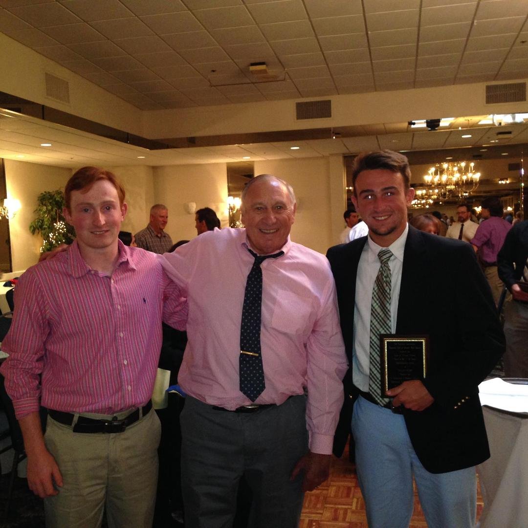 Brian and Will with my other favorite High School coach Burt Leventhal at the Southern CT diamond Club "No I In Team" banquet.