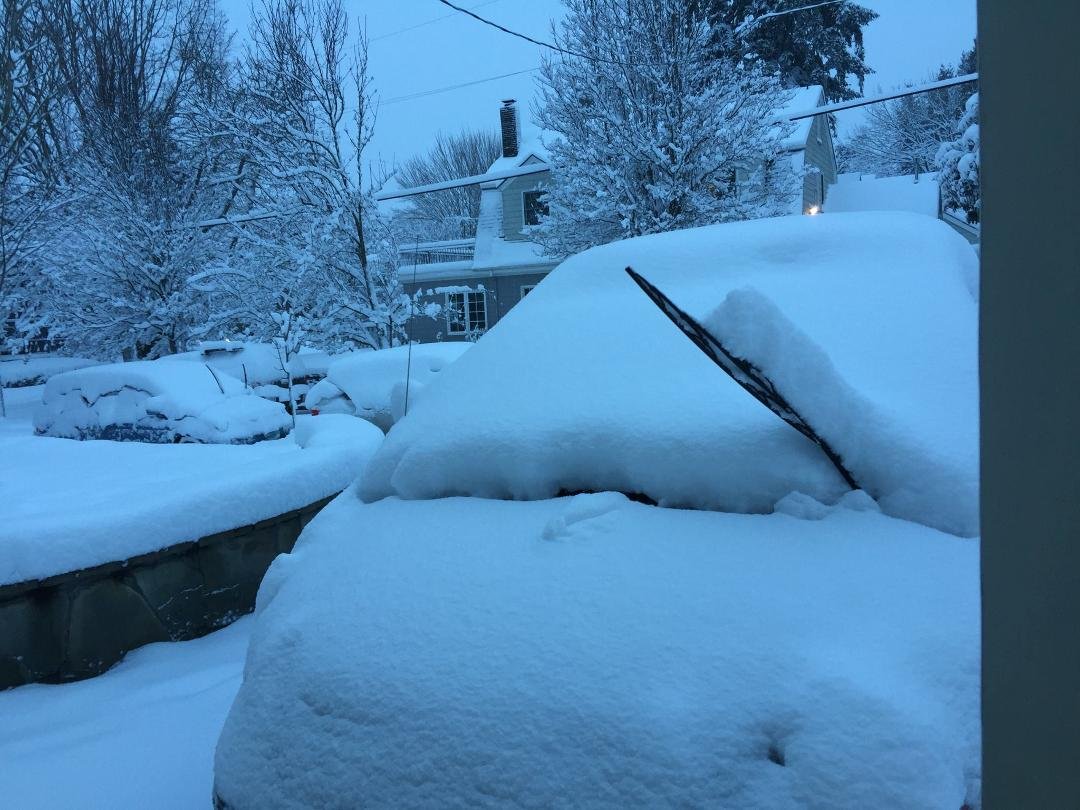 The snow is not going anywhere