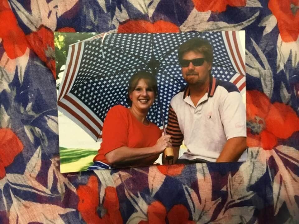 4th of July 1999 Antioch IL. Debbie with her youngest brother, Brian