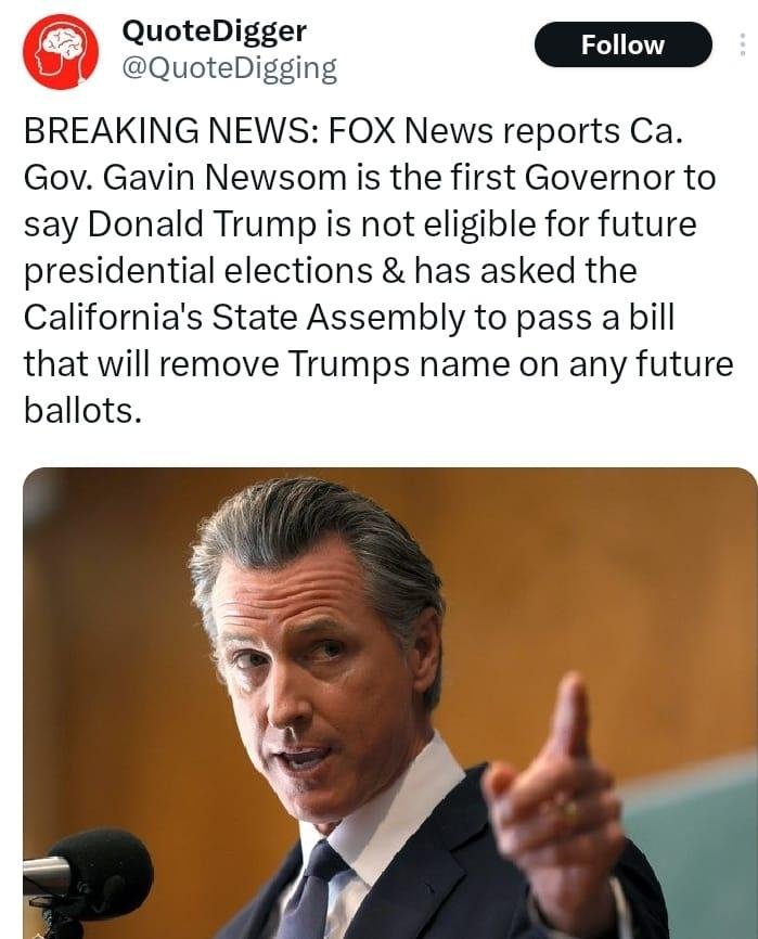 Fresh from Komrade Newsom of the Kommunist state of Kalifornia.