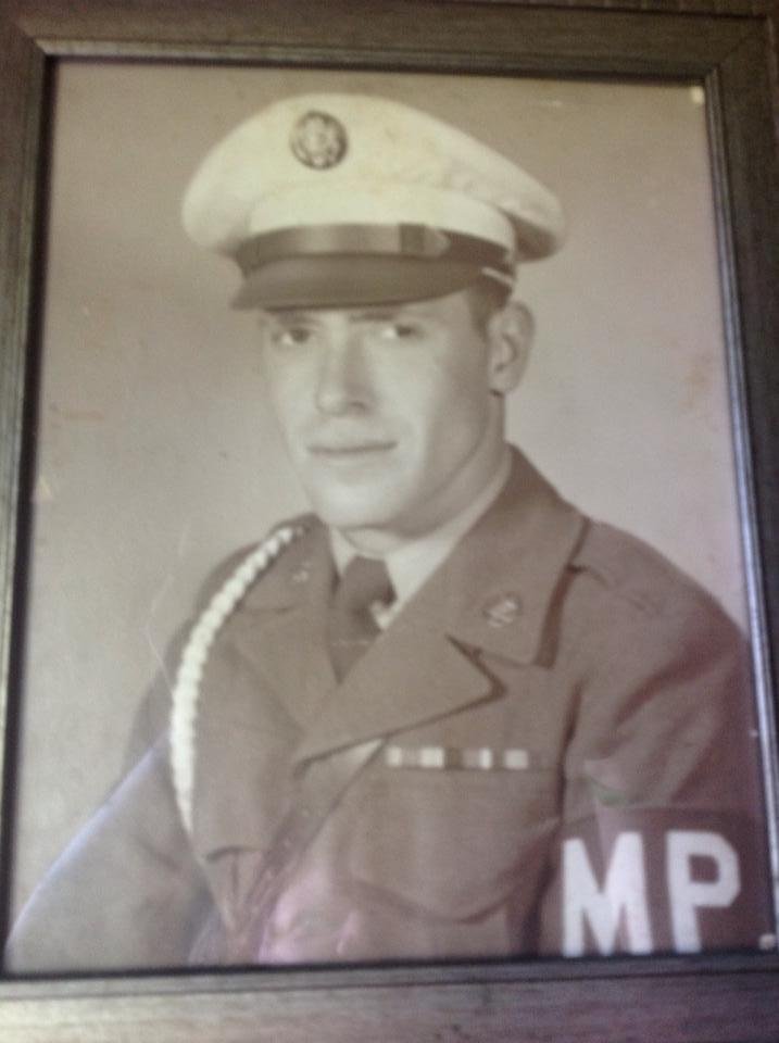 My daddy when he served during the Korean War as Military police. This picture hangs on my front room wall so that EVERYONE can see how proud I am of him :)
