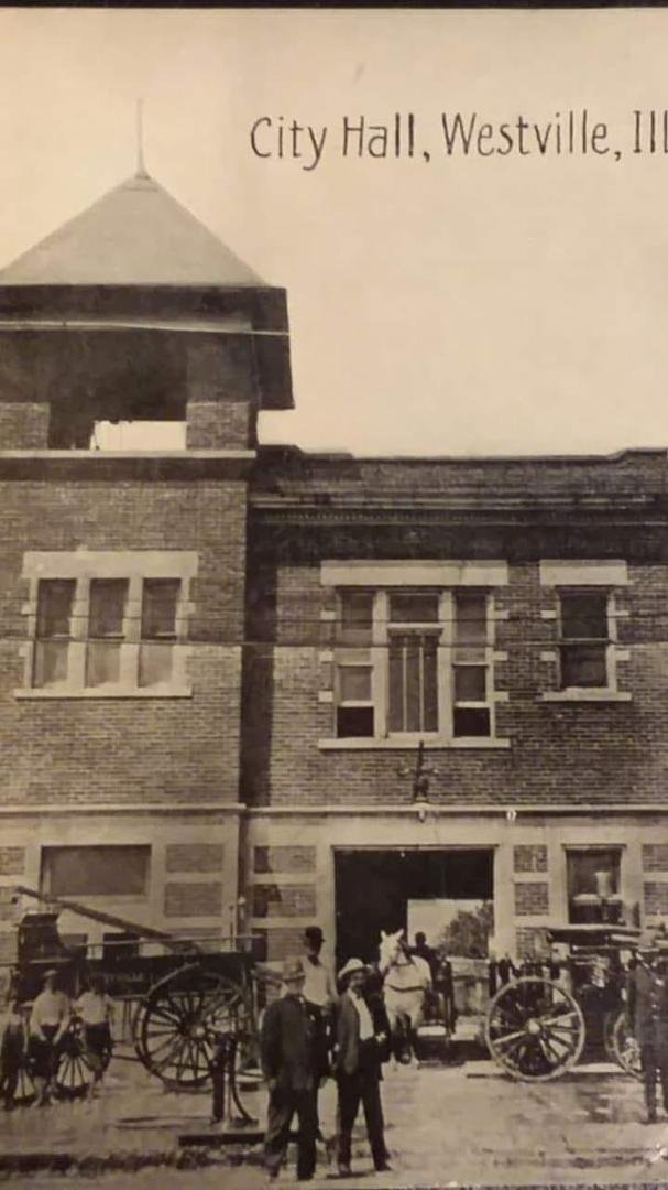 This is a 1910 post card of the Westville City Hall. I mailed the original to my Uncle Henry Falconio.