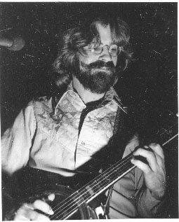 Me back in my on-the-road days in a Country-Rock band. Back then I was playing a1925 Gibson RB-5 with a Barcus-Berry pick-up through a Fender Twin Reverb with a Phase Shifter and  Wah-wah pedal!
