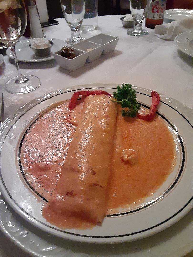 My Lobster crepe appetizer at Michael's for my pre Birthday Lunch