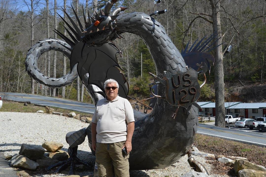 Vacation is over - back home.
Yesterday, we drove the "Tail of the Dragon" - US-129 at the TN/NC border. It is 12 miles of narrow, mountainous road with 31 hairpin turns and no guard rails. Motorcyclists from all over