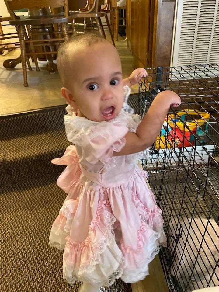 Happy birthday! To our little great granddaughter! Turned 1 today! Melody nana and papa love you to the moon and back!