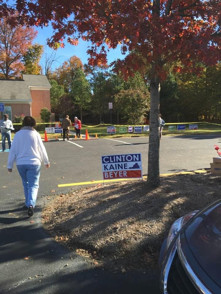 Our polling place. Absolutely beautiful morning!